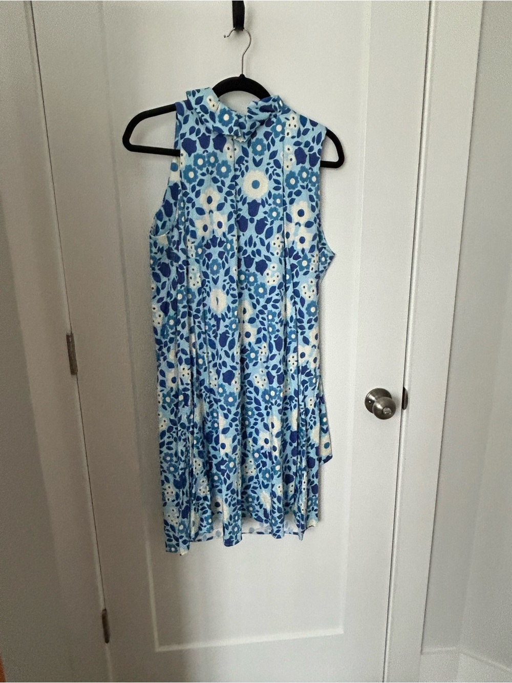 Tuckernuck Sleeveless Blue Floral Swing Dress